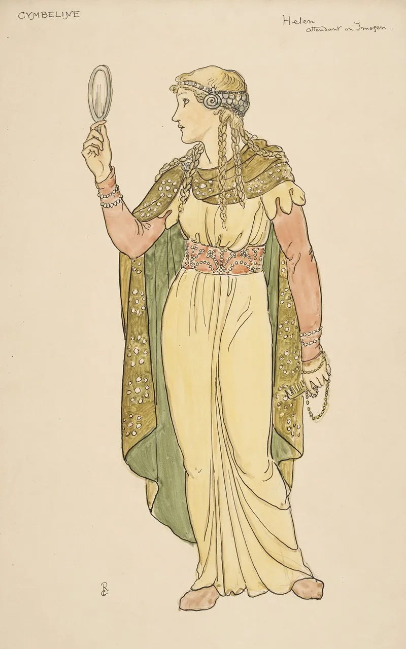 Cymbeline Helen Attendant On Imogen Wall Art by Walford Graham Robertson - High-Resolution Digital Print