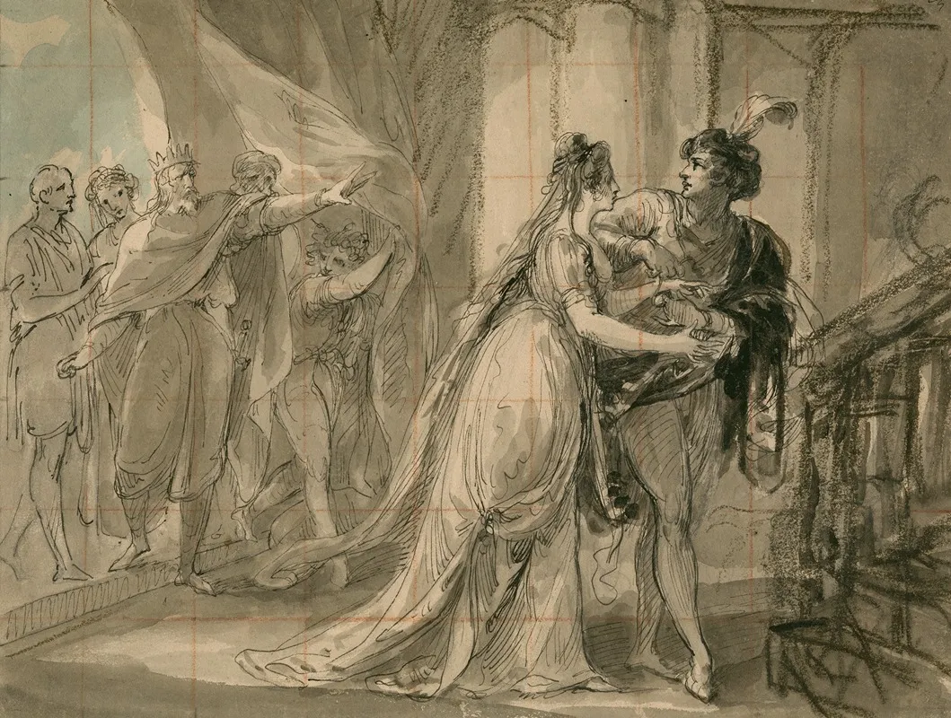 Cymbeline I 1 Posthumus Placing The Bracelet On Imogens Arm
