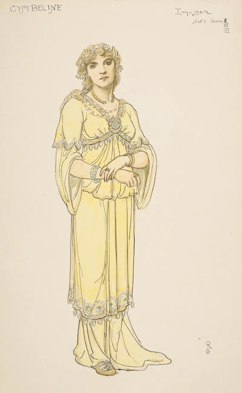 Cymbeline Imogen Act I Scene Ii Wall Art by Walford Graham Robertson - High-Resolution Digital Print