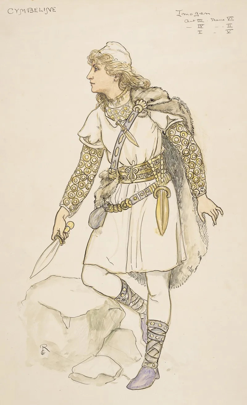 Cymbeline Imogen Act Iii Scene Vi Wall Art by Walford Graham Robertson - High-Resolution Digital Print