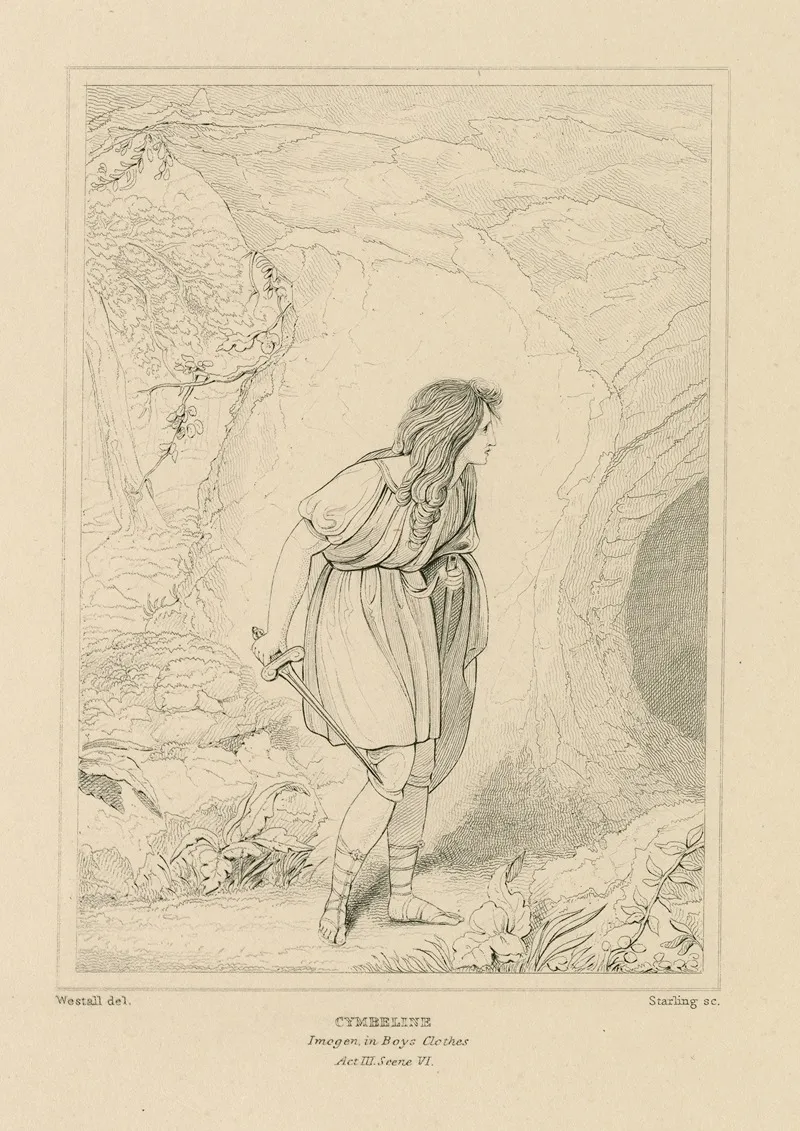 Cymbeline Imogen In Boys Clothes Act Iii Scene Vi Wall Art by William Francis Starling - High-Resolution Digital Print