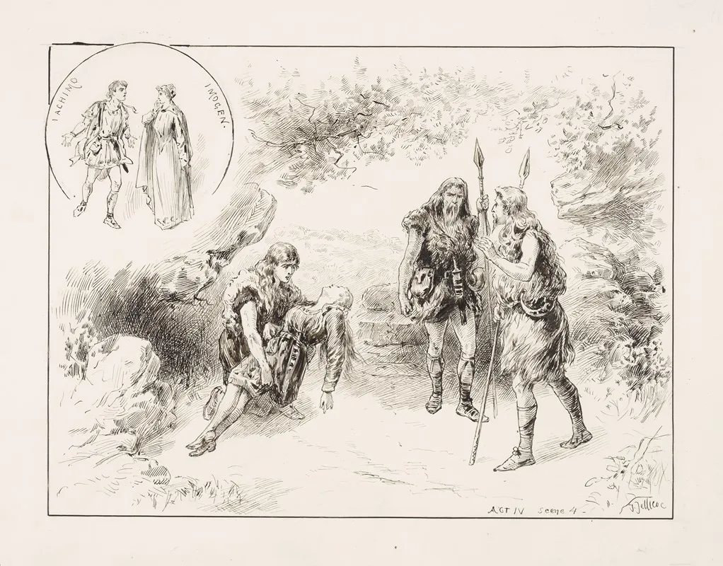 Cymbeline Iv 4 By The Irving A D C February 11 1893 Wall Art by John Jellicoe - High-Resolution Digital Print