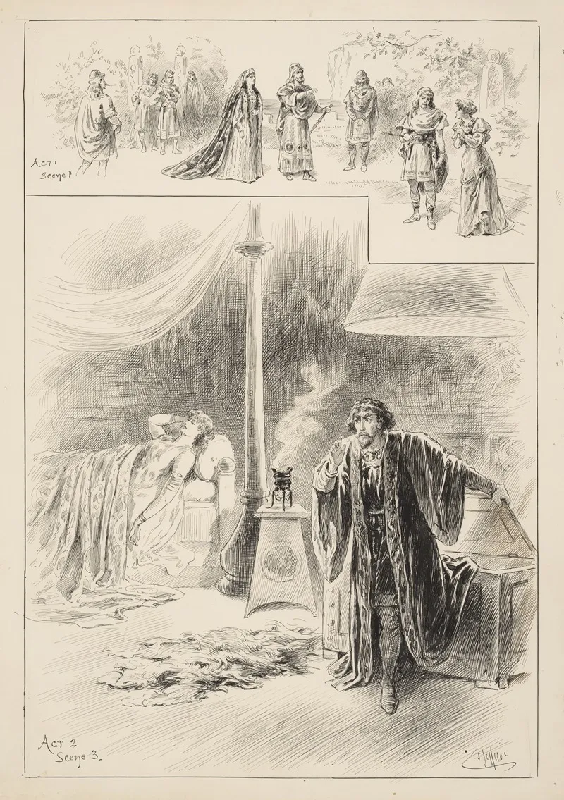 Cymbeline Miss Ellen Terry As Imogene Mr Henry Irving As Iachimo Lyceum Theatre September 26 1896 Wall Art by John Jellicoe - High-Resolution Digital Print