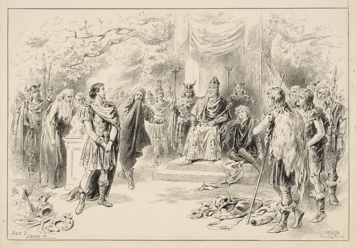 Cymbeline V 4 Lyceum Theatre October 3 1896 Wall Art by John Jellicoe - High-Resolution Digital Print