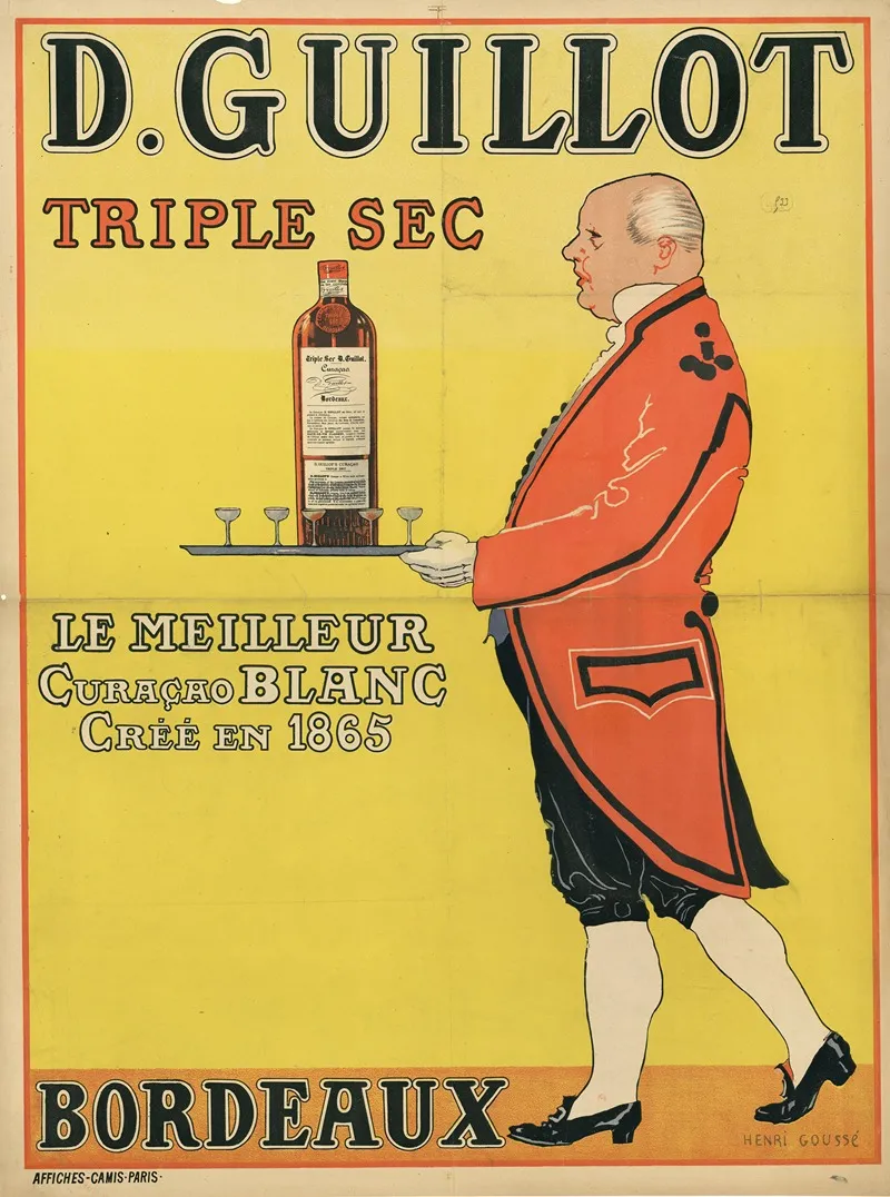 D Guillot Triple Sec Le Meilleur Curacao Blanc Bordeaux Wall Art by Henri Goussé - High-Resolution Digital Print