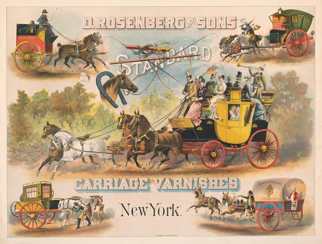 D Rosenberg Sons Standard Carriage Varnishes New York Wall Art by The Graphic Co. Lith. - High-Resolution Digital Print