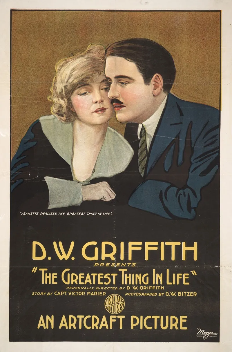 D W Griffith Presents The Greatest Thing In Life Wall Art by Morgan Litho Co. - High-Resolution Digital Print