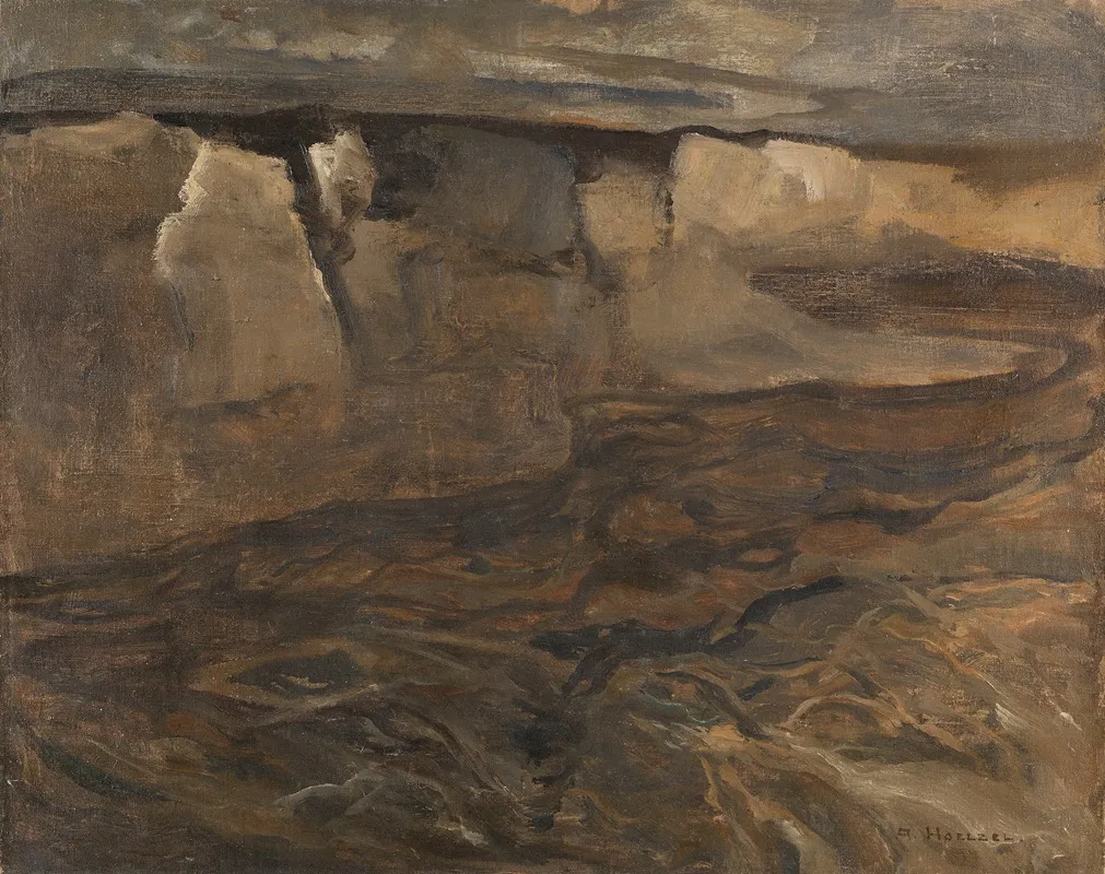 Dachauer Landschaft Mit Weisem Felsen