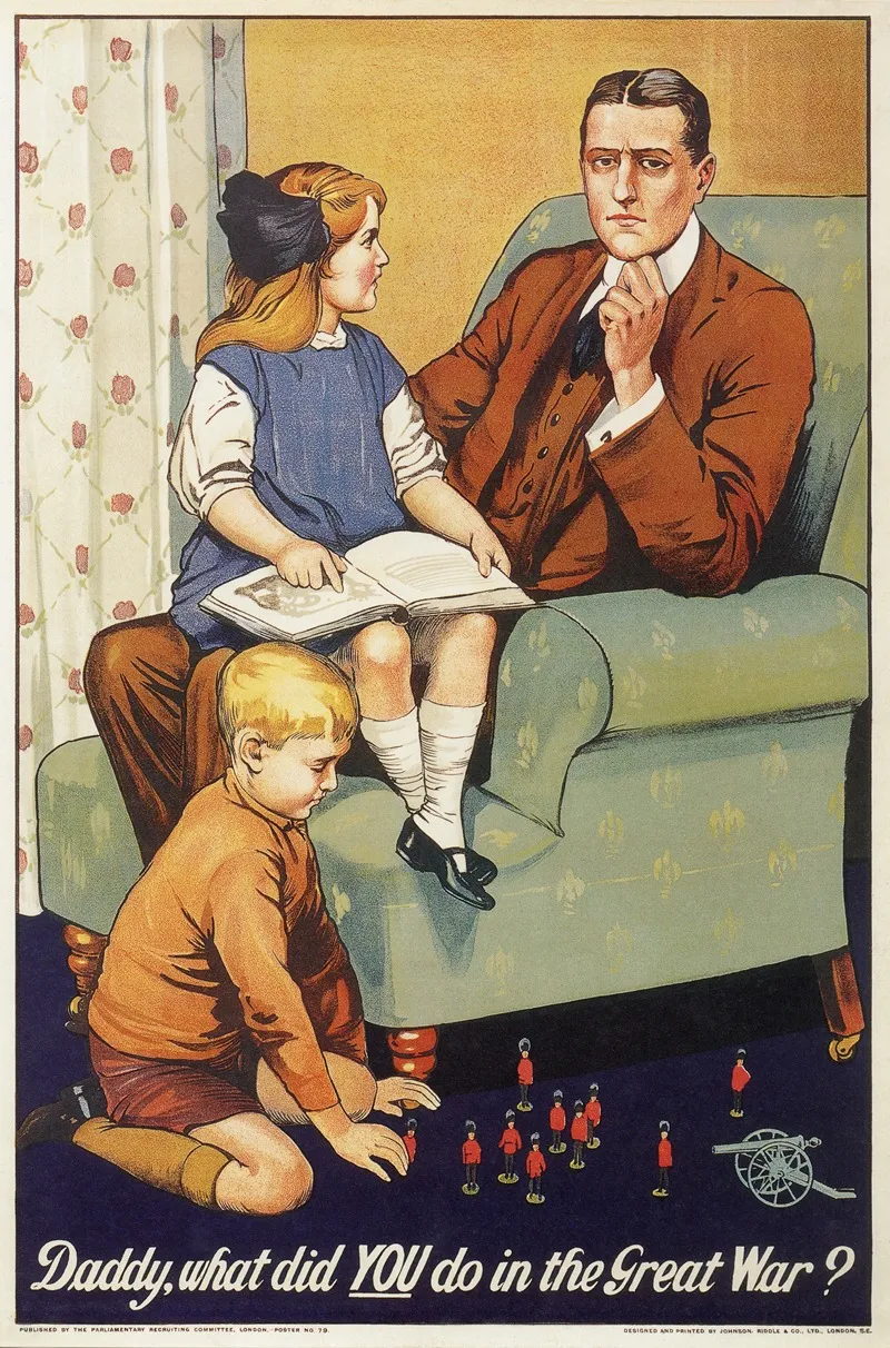 Daddy What Did You Do In The Great War Wall Art by Savile Lumley - High-Resolution Digital Print
