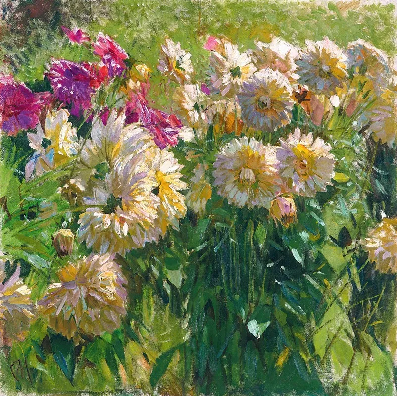 Dahlias 2 Wall Art by Carl Moll - High-Resolution Digital Print