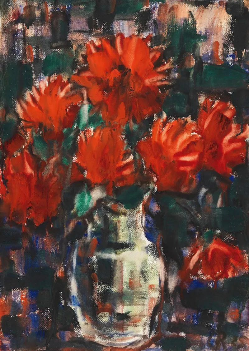 Dahlien Wall Art by Christian Rohlfs - High-Resolution Digital Print