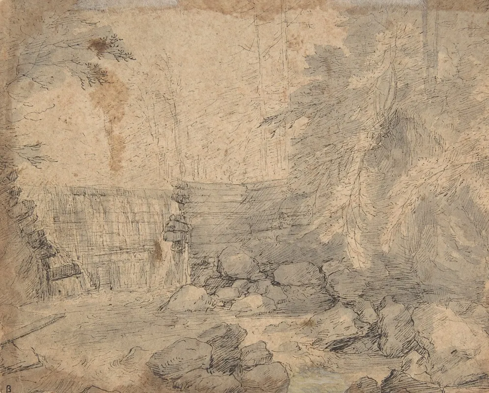Dam On A Mountain Stream