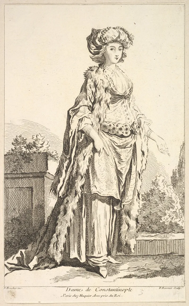 Dame De Constantinople Plate 5 Wall Art by François Boucher - High-Resolution Digital Print