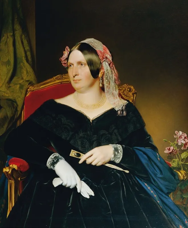 Dame Im Lehnstuhl Wall Art by Franz Eybl - High-Resolution Digital Print