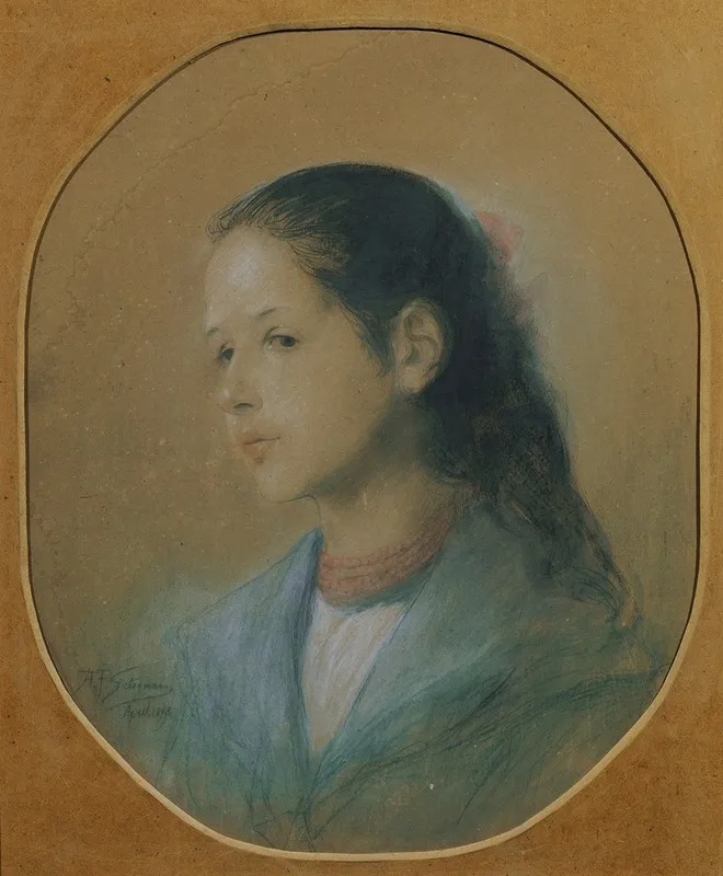 Dame Mit Korallenkette