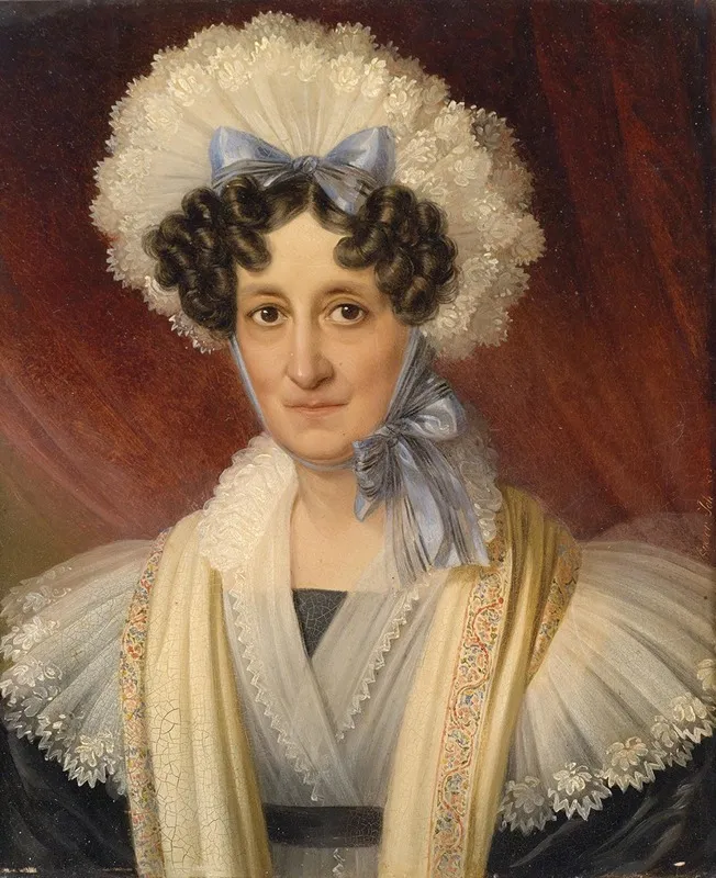 Dame Mit Spitzenhaube
