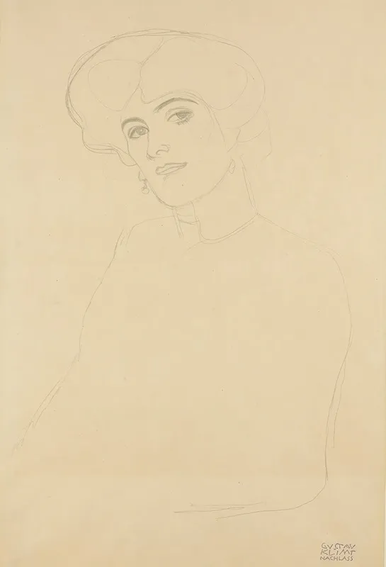 Damenbrustbild Im Dreiviertelprofil Nach Links Bust Of A Woman In Three Quarter Profile To The Left