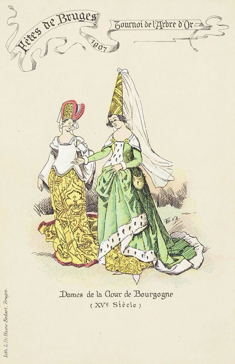 Dames De La Clour De Bourgogne Xve Siecle