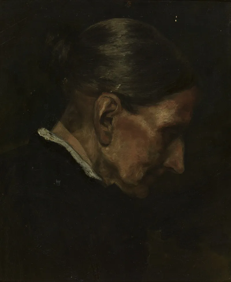 Damesportret Mevr Horn En Profil Wall Art by Willem Maris - High-Resolution Digital Print