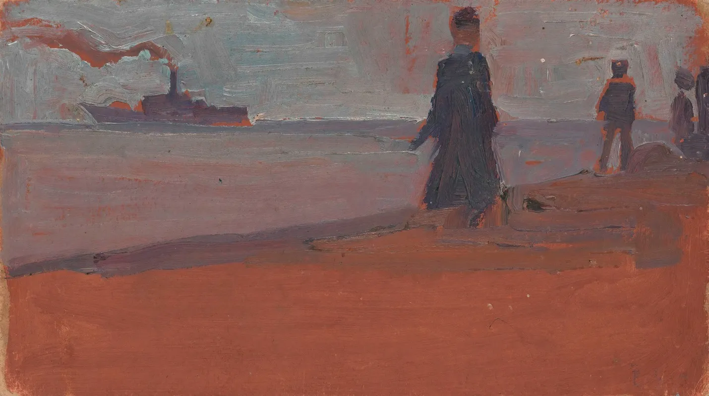 Dampfer Vom Strand Aus Gesehen
