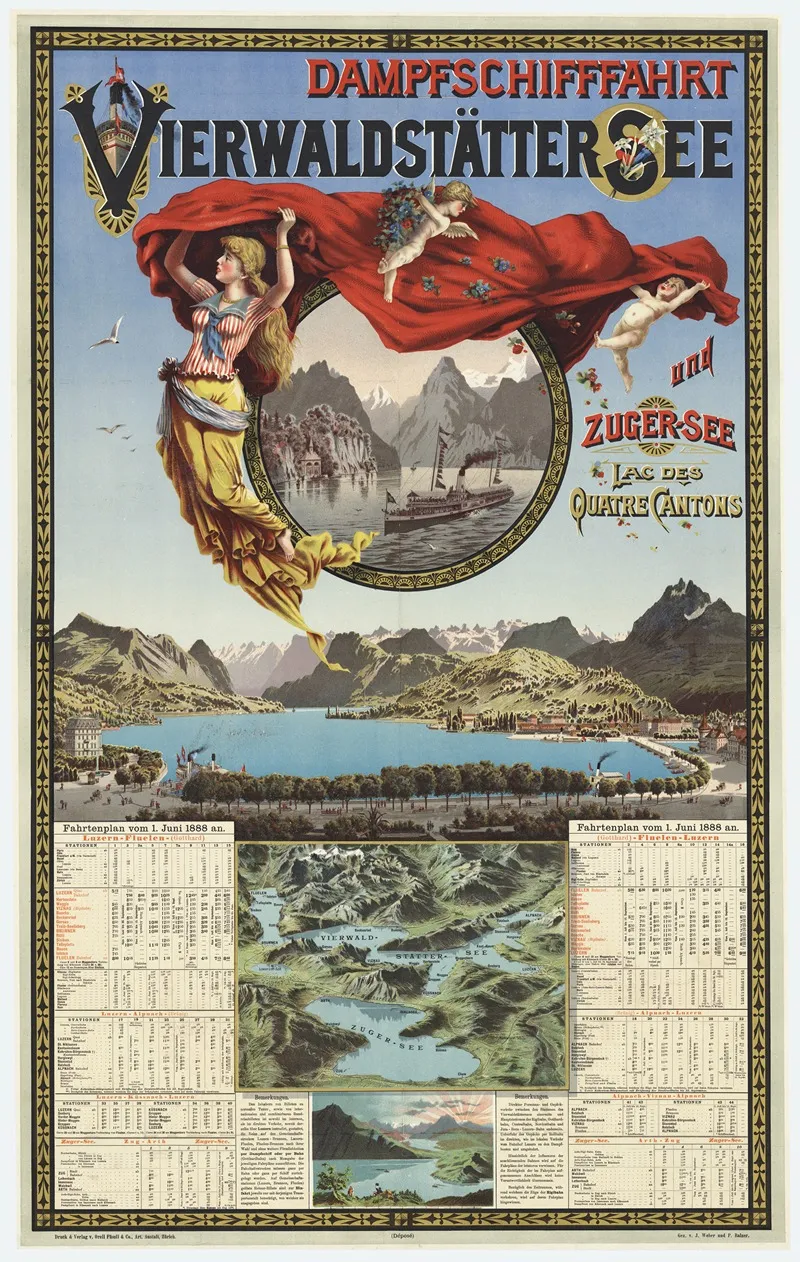 Dampfschifffahrt Vierwaldstattersee Und Zugersee 2 Wall Art by Johannes Weber - High-Resolution Digital Print