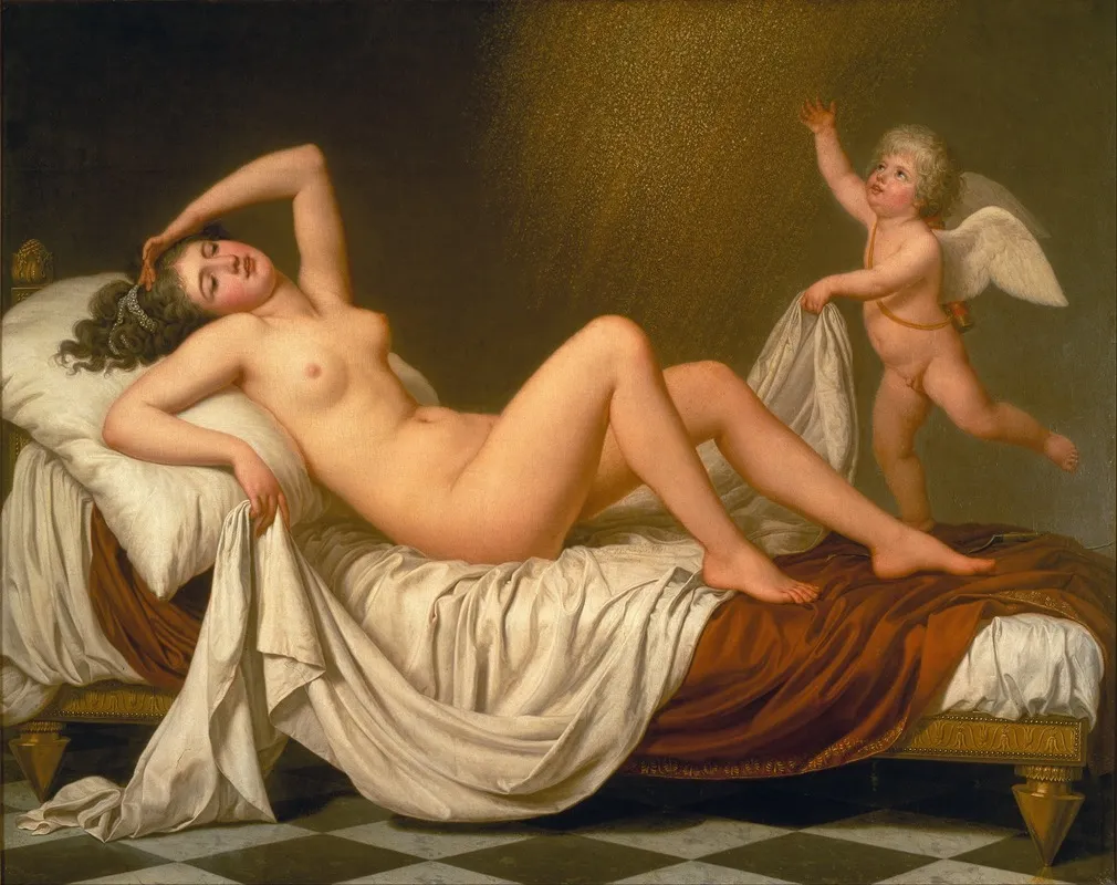 Danae And The Shower Of Gold 3 Wall Art by Adolf Ulrik Wertmüller - High-Resolution Digital Print