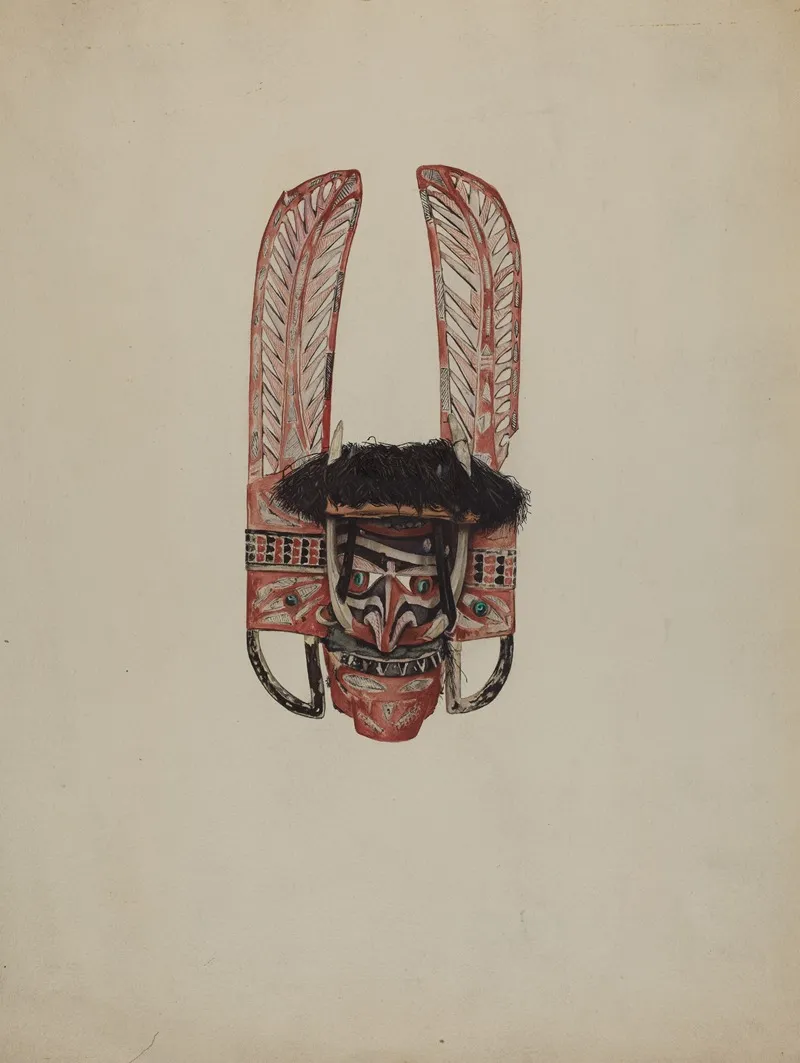 Dance Mask Wall Art by Joseph Coyle - High-Resolution Digital Print