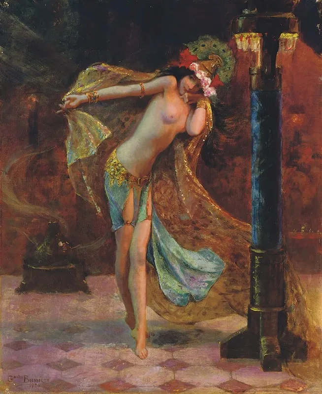 Dance Of The Seven Veils Wall Art by Gaston Bussière - High-Resolution Digital Print
