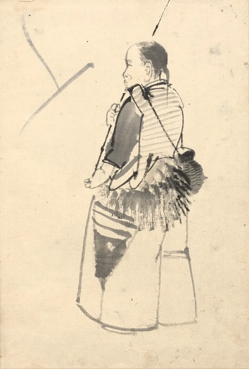 Dancer In A Fishermans Costume Wall Art by Kōno Bairei - High-Resolution Digital Print