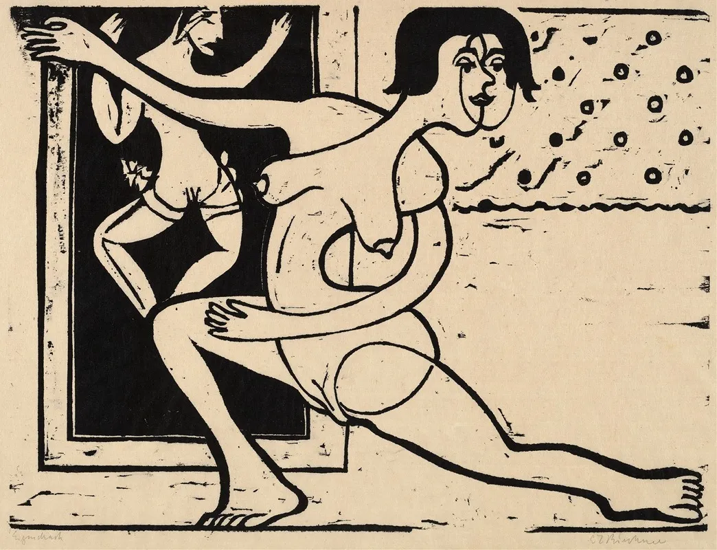 Dancer Practicing Wall Art by Ernst Ludwig Kirchner - High-Resolution Digital Print