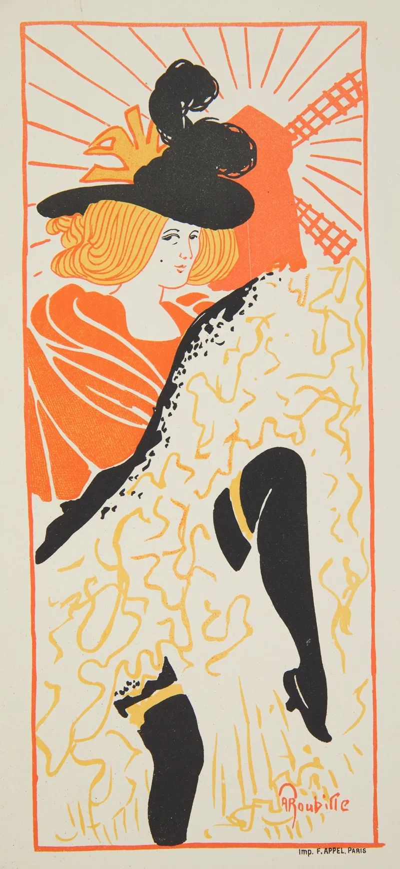 Dancers Guide To The Moulin Rouge With The Program Of The Cabaret Wall Art by Auguste Roubille - High-Resolution Digital Print