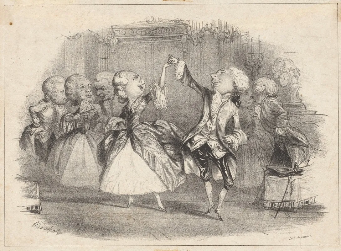 Dancers In Eighteenth Century Garb Wall Art by Frédéric Bouchot - High-Resolution Digital Print
