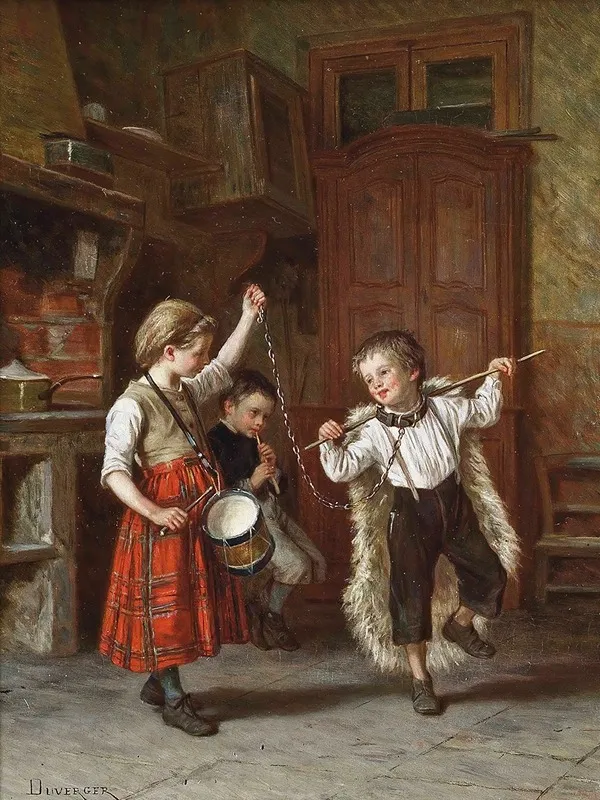 Dancing Bears Wall Art by Théophile Duverger - High-Resolution Digital Print