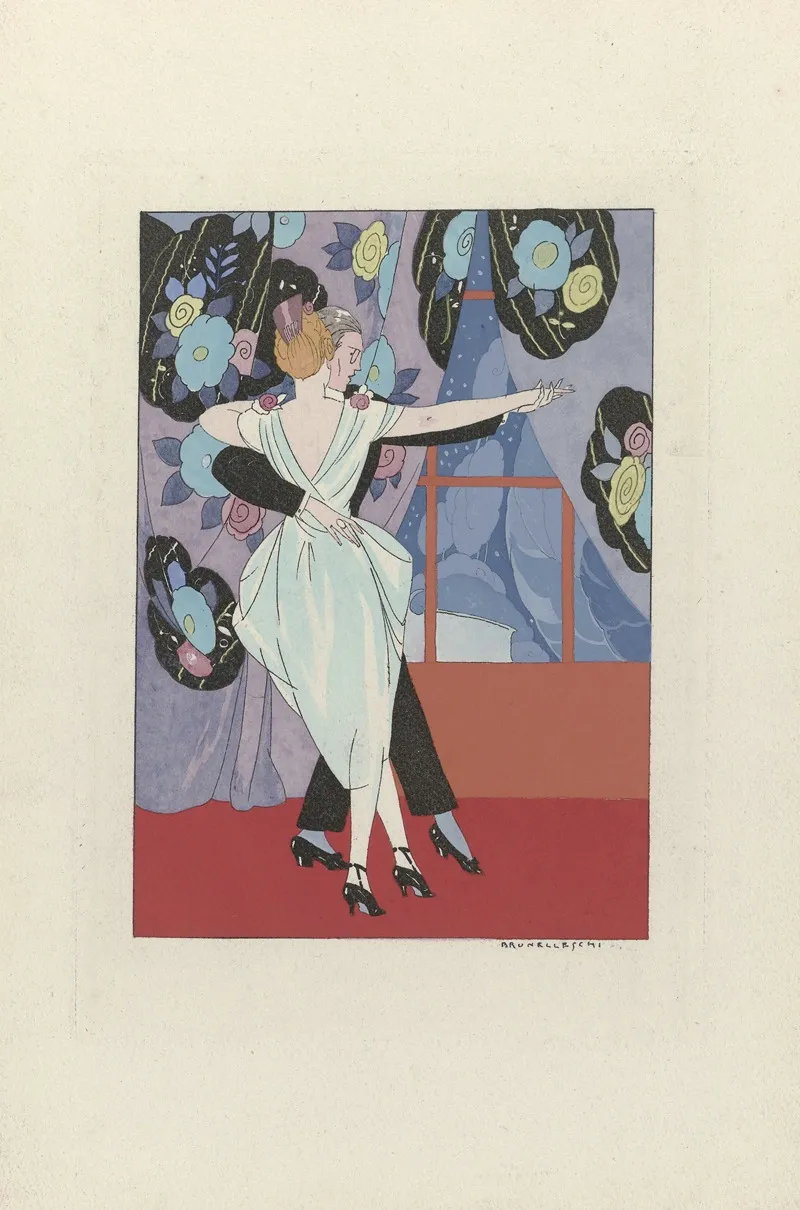 Dancing Couple 3 Wall Art by Umberto Brunelleschi - High-Resolution Digital Print