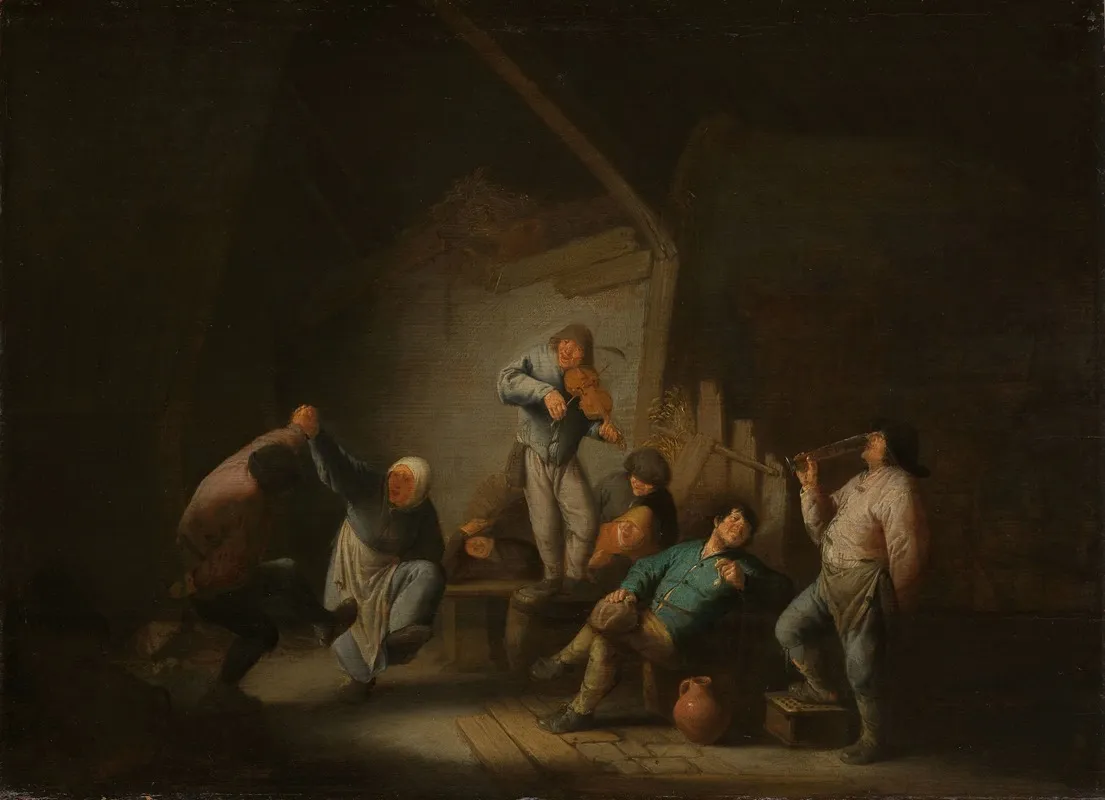 Dancing Couple Wall Art by Adriaen van Ostade - High-Resolution Digital Print
