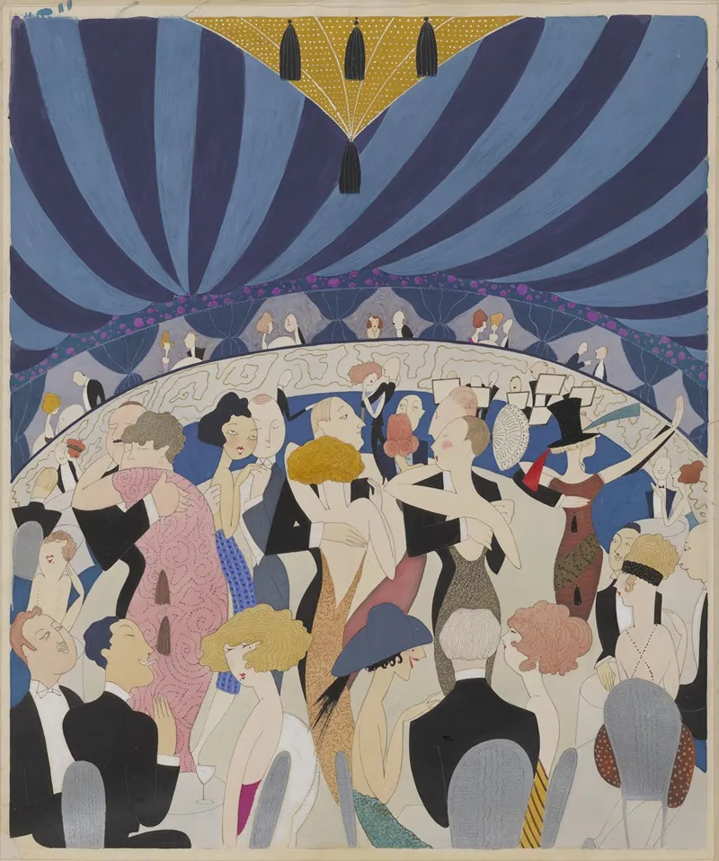 Dancing Couples Wall Art by Anne Harriet Fish - High-Resolution Digital Print