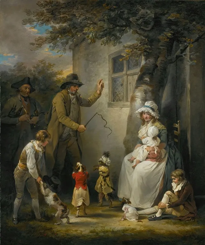Dancing Dogs Wall Art by George Morland - High-Resolution Digital Print
