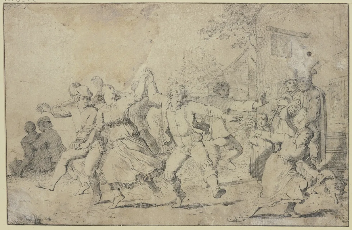 Dancing Farmers Wall Art by Pieter Holsteyn II - High-Resolution Digital Print