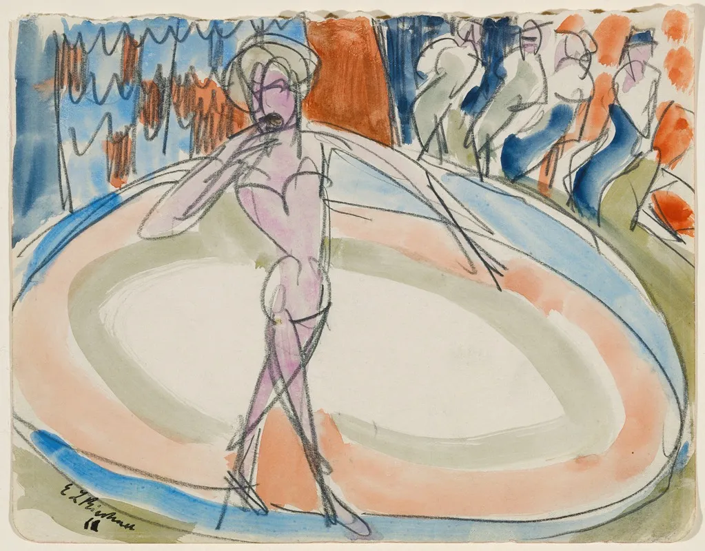 Dancing Woman At The Cabaret Wall Art by Ernst Ludwig Kirchner - High-Resolution Digital Print
