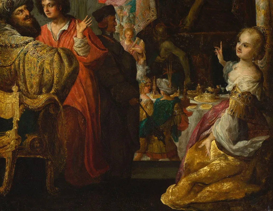 Daniel And King Cyrus Before Bel Daniel 14 1 2 Wall Art by Bartholomaus Strobel - High-Resolution Digital Print
