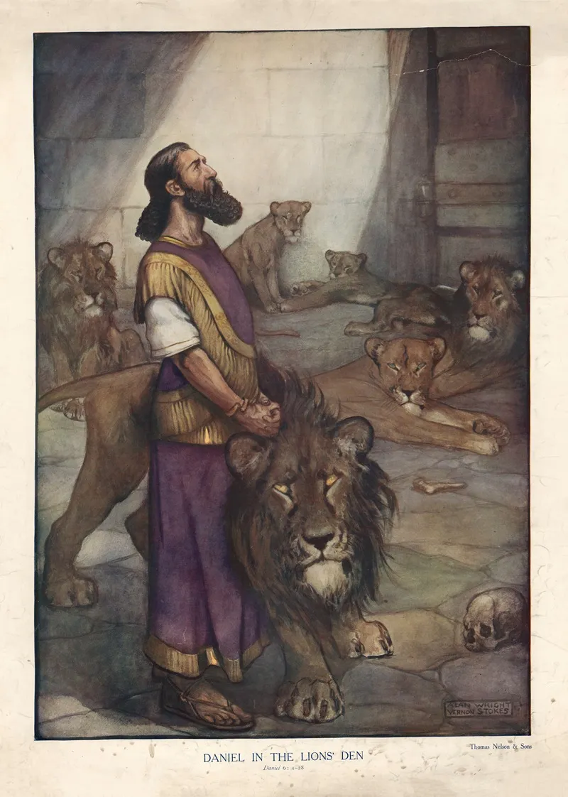Daniel In The Lions Den 18 Wall Art by George Vernon Stokes - High-Resolution Digital Print