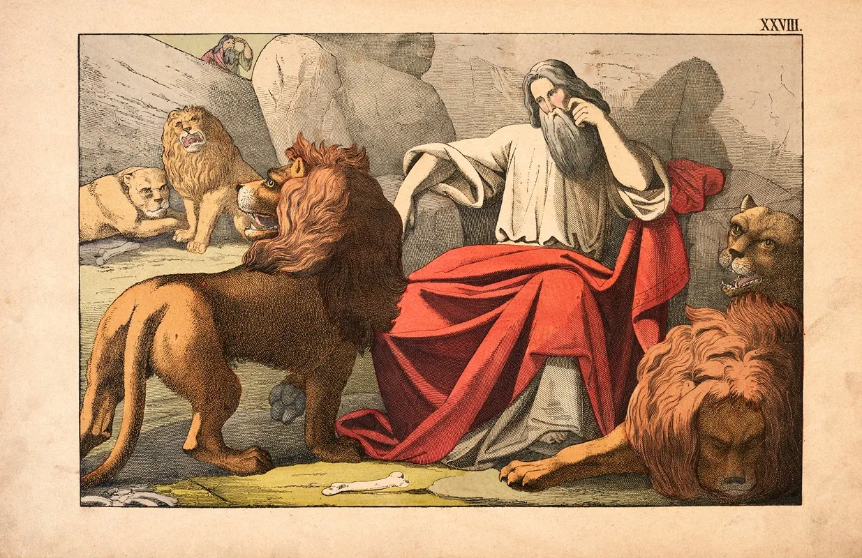 Daniel In The Lions Den 21 Wall Art by Theodor Eckardt - High-Resolution Digital Print