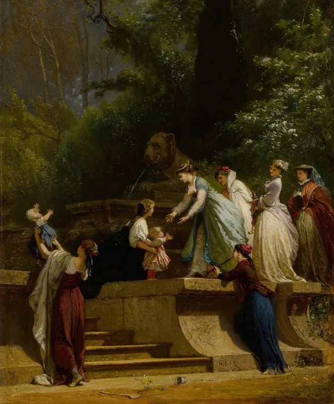 Dans Le Jardin 2 Wall Art by Henri-Charles-Antoine Baron - High-Resolution Digital Print