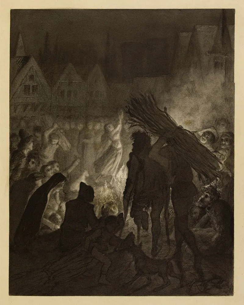 Dans Un Vaste Espace Laisse Libre Entre La Foule Et Le Feu Une Jeune Fille Dansait Wall Art by Victor Masson - High-Resolution Digital Print