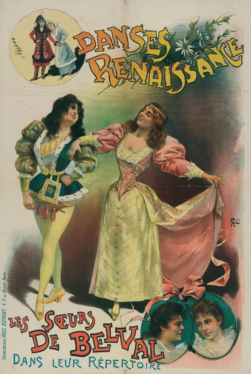 Danses Renaissance Les Soeurs De Belval Dans Leur Repertoire Wall Art by Pal (Jean de Paleologue) - High-Resolution Digital Print