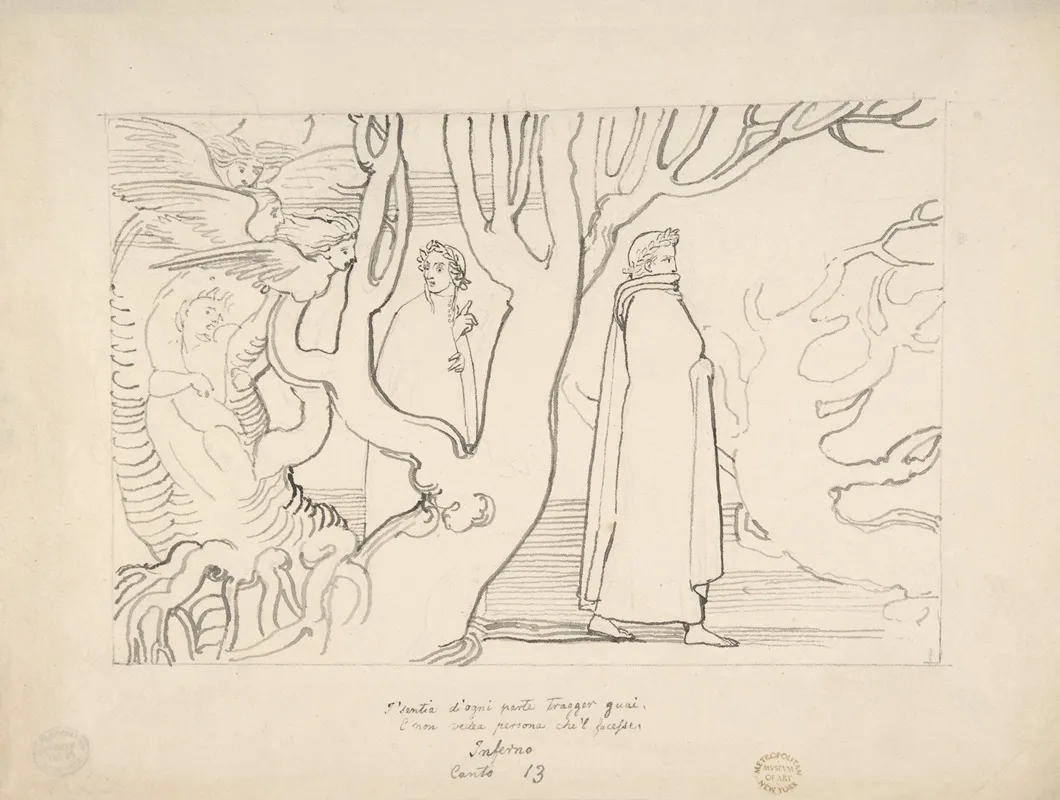 Dante And Virgil In The Suicidal Wood