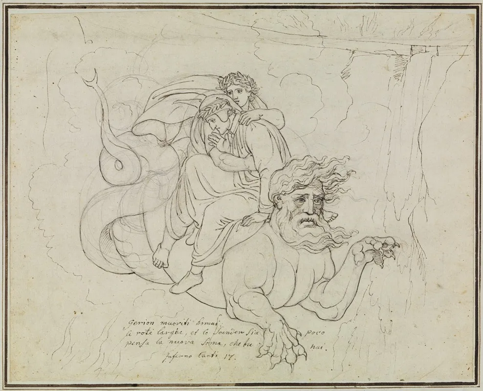 Dante Und Virgil Auf Dem Rucken Geryons Dante Inferno Canto 17 V 94 2