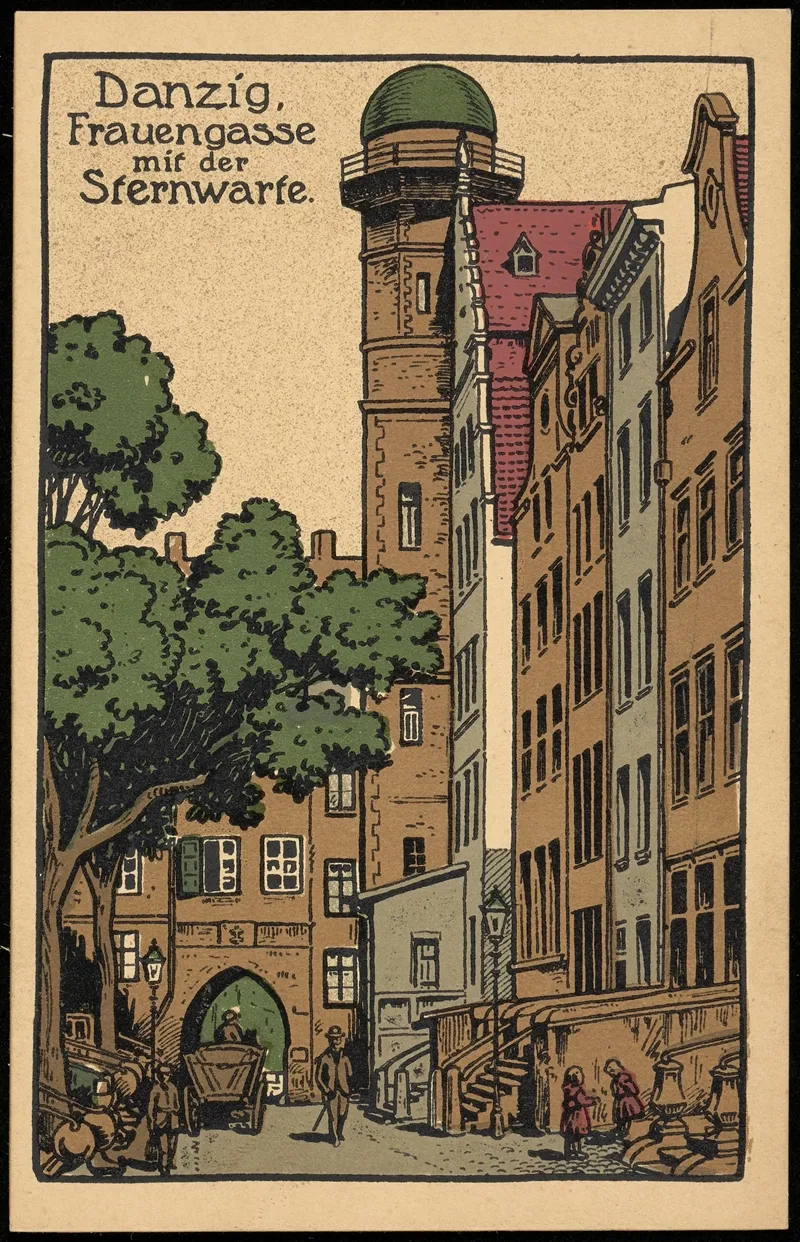 Danzig Frauengasse Mit Der Sternwarte Wall Art by PublisherKünstler-Stein-Zeichnung - High-Resolution Digital Print