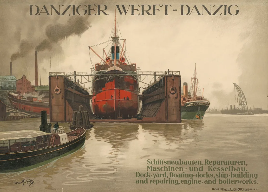 Danziger Werft Danzig Wall Art by Hans Bohrdt - High-Resolution Digital Print