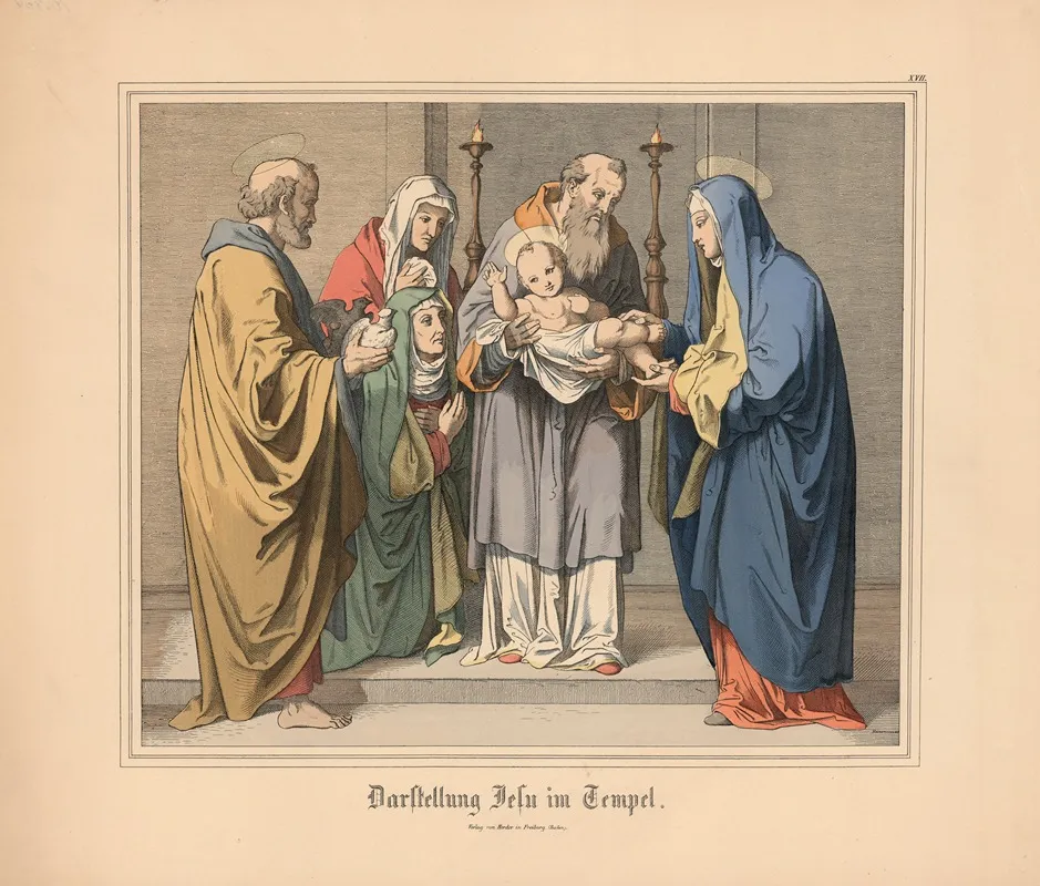 Darstellung Jesu Im Tempel Wall Art by Johann Nepomuk Heinemann - High-Resolution Digital Print